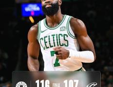 168娱乐-NBA战况-绿军116-107主场双杀骑士 塔图姆27+11 米切尔31+8+6