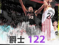 168娱乐-NBA战况-爵士122-114送开拓者5连败 塔克23分 亨德森23+10