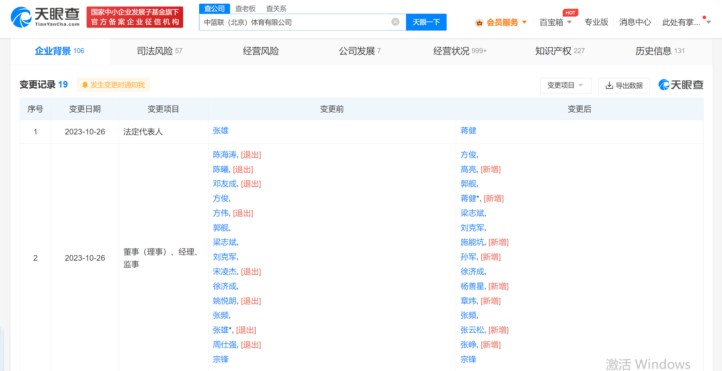 168娱乐-CBA篮球联赛公司法定代表人变更 蒋健任CBA篮球联赛公司法定代表人