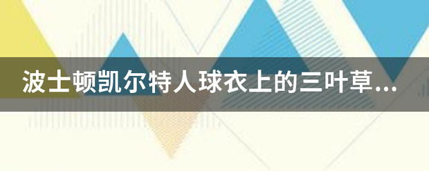 168娱乐-波士顿凯尔特人球衫上的三叶草标志是怎么来的？