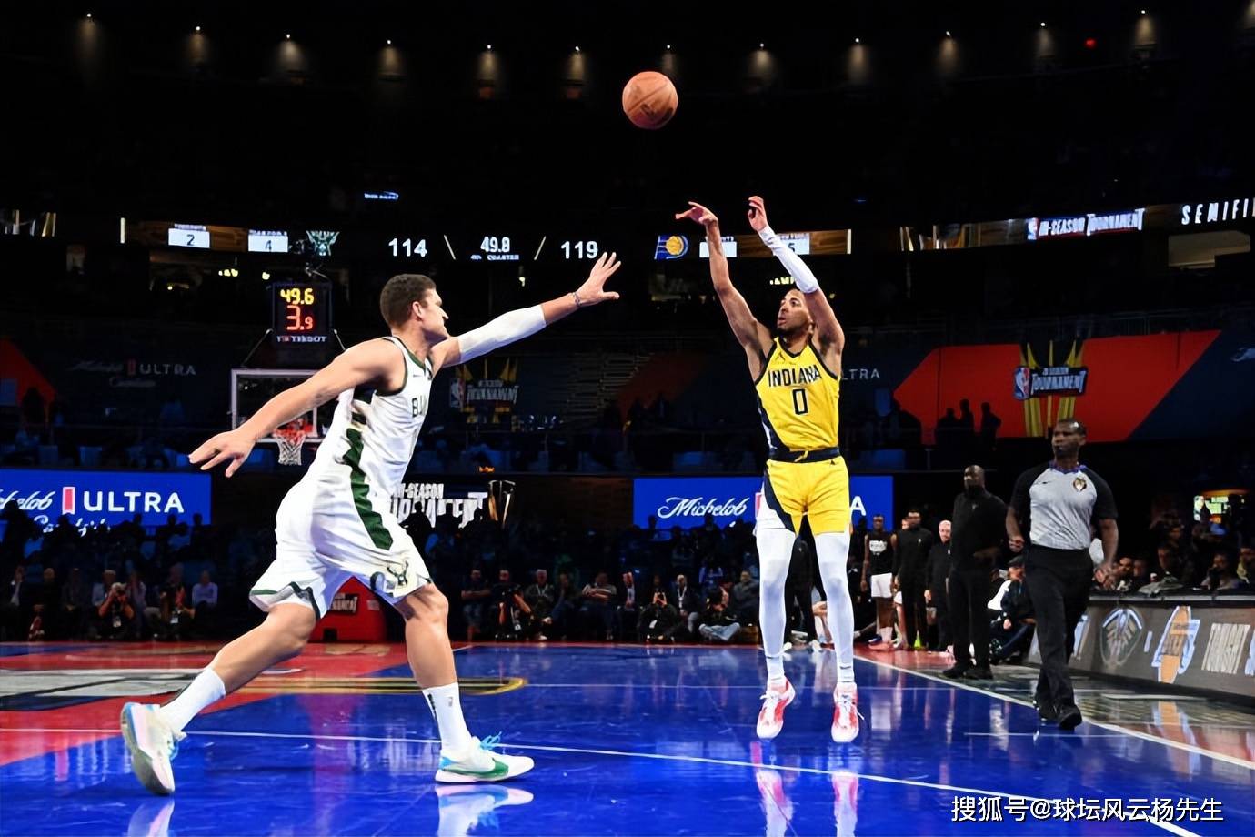 168娱乐-NBA季中锦标赛，步行者128-119战胜雄鹿队，成功升级决赛